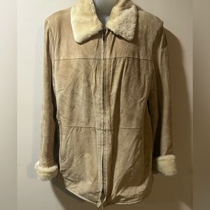 Liz Claiborne Suede Coat L